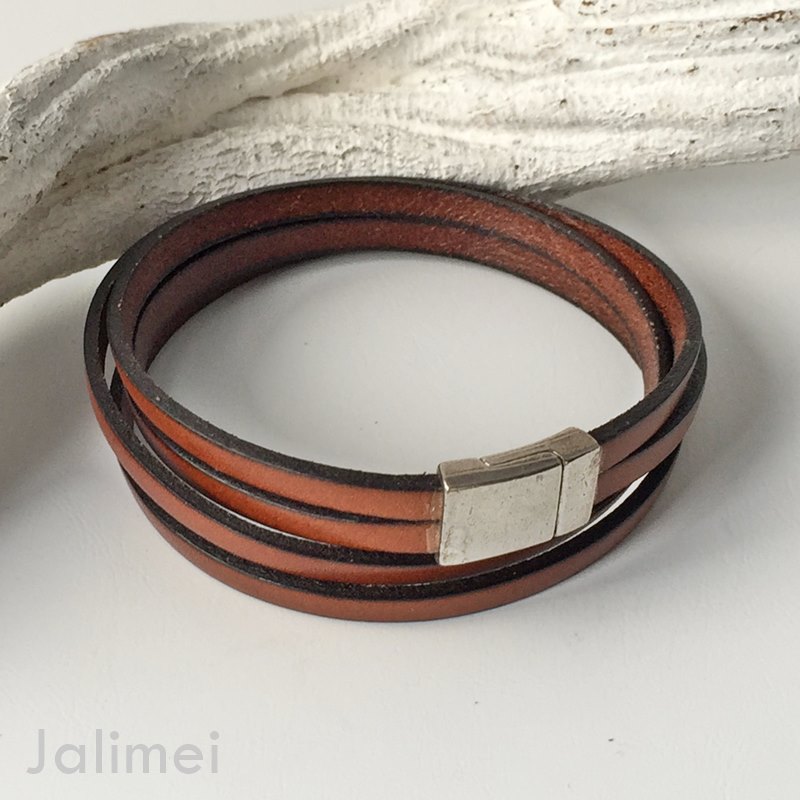 JalimeiWickelarmband Herren braun - Jalimei