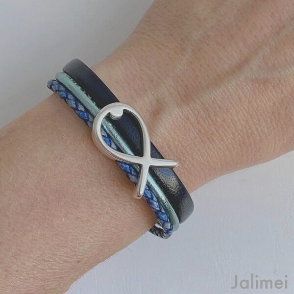 Jalimei Armband mit Fisch navy-mint