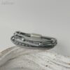 Lederarmband aus Nappa in grau schlicht