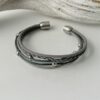 das Lederarmband Nappa in grau schlicht