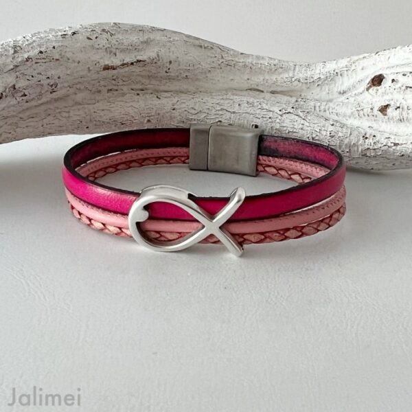 Armband Fisch Konfirmation pink