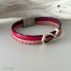 Armband mit Fisch zur Kommunion pink