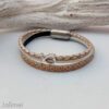 Armband Fisch zur Konfirmation Glitzer rosegold