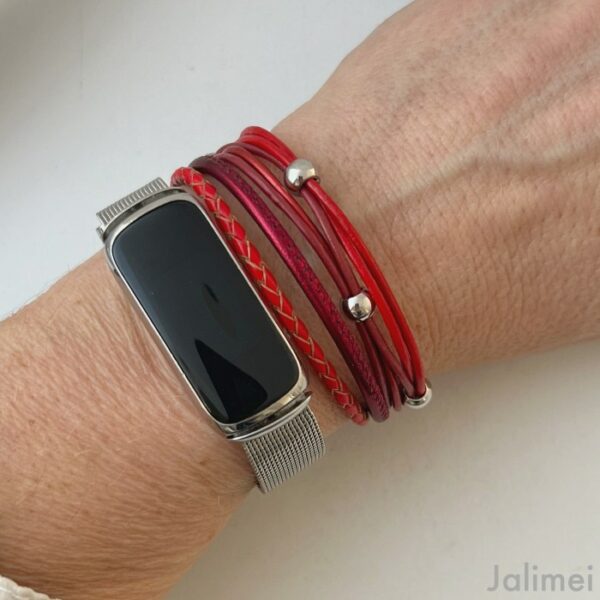 Lederarmband Nappa in rot