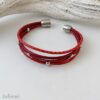 das Lederarmband Nappa in rot