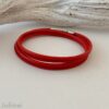 schlichtes Wickelarmband Nappaleder rot