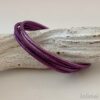 Wickelarmband aus Nappaleder lila metallic