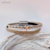 Lederarmband Glitzer rosegold mit einem Sternchen