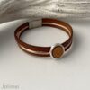 Lederarmband Mandala in braun