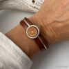 Lederarmband Mandala braun