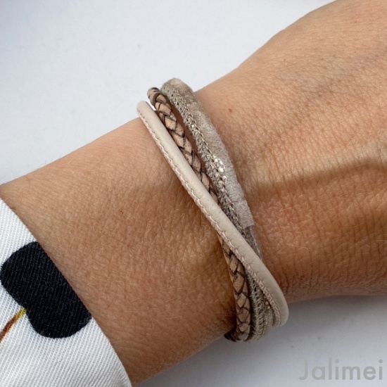 Lederarmband Nappa Damasco beige