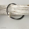 Lederarmband mit Perle in schwarz grau