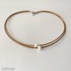Ledercollier Perle braun