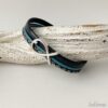 Armband Fisch Konfirmation in anthrazit und blau