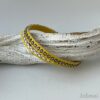 Lederarmband mit Strass in gelb