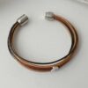 Lederarmband mit Ginkgoblatt braun