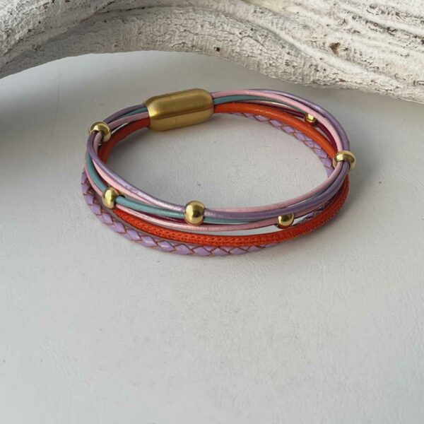 das Lederarmband aus Nappa Gold in bunt