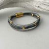 das Lederarmband Nappa Gold in grau