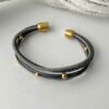 das Lederarmband Nappa Gold grau